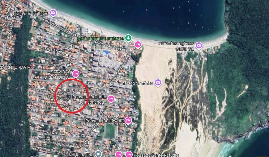 Mapa - Casa entre Ingleses y Santinho